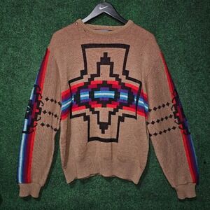 Pendleton Western Wool Sweater Aztec Southwestern Knit Pullover pendleton